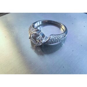 .98 CT Moissanite 18K white gold ring size 7 ring